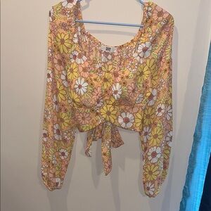 NYC Yellow and White Floral Blouse